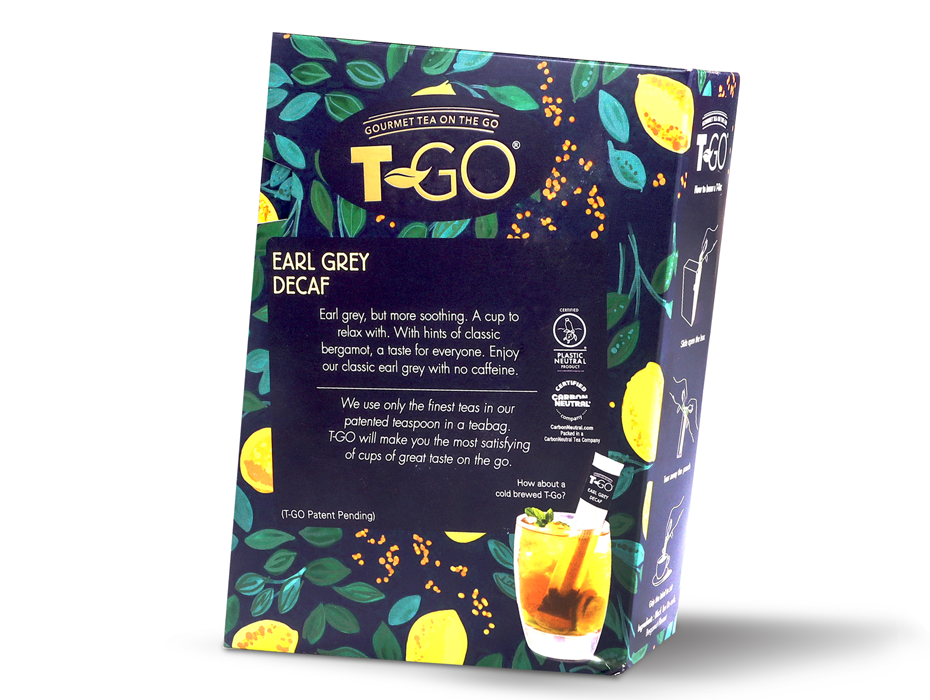 T-GO Earl Grey Decaf Tea (15 Tea Bags) - Letstgo