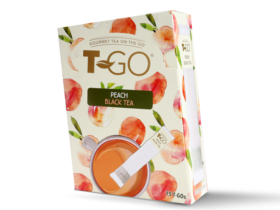 T-GO Peach Black Tea (15 Tea Bags) - Letstgo