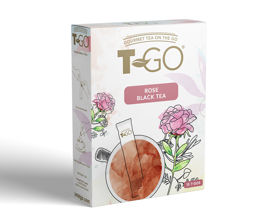 Rose Black Tea (15 Patented Easy Stir Tea Bags)