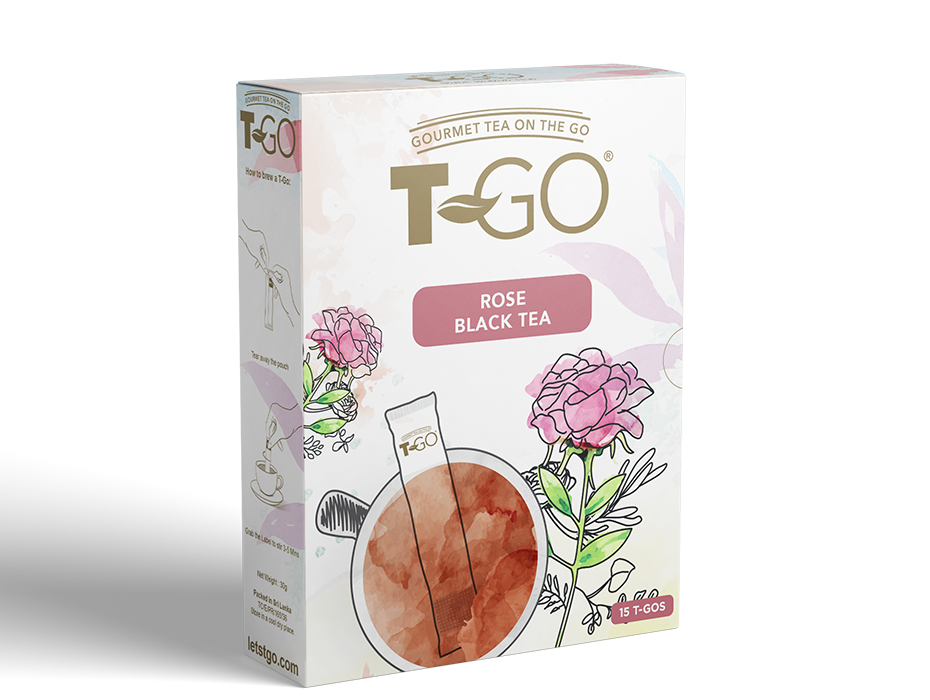 Rose Black Tea (15 Patented Easy Stir Tea Bags)