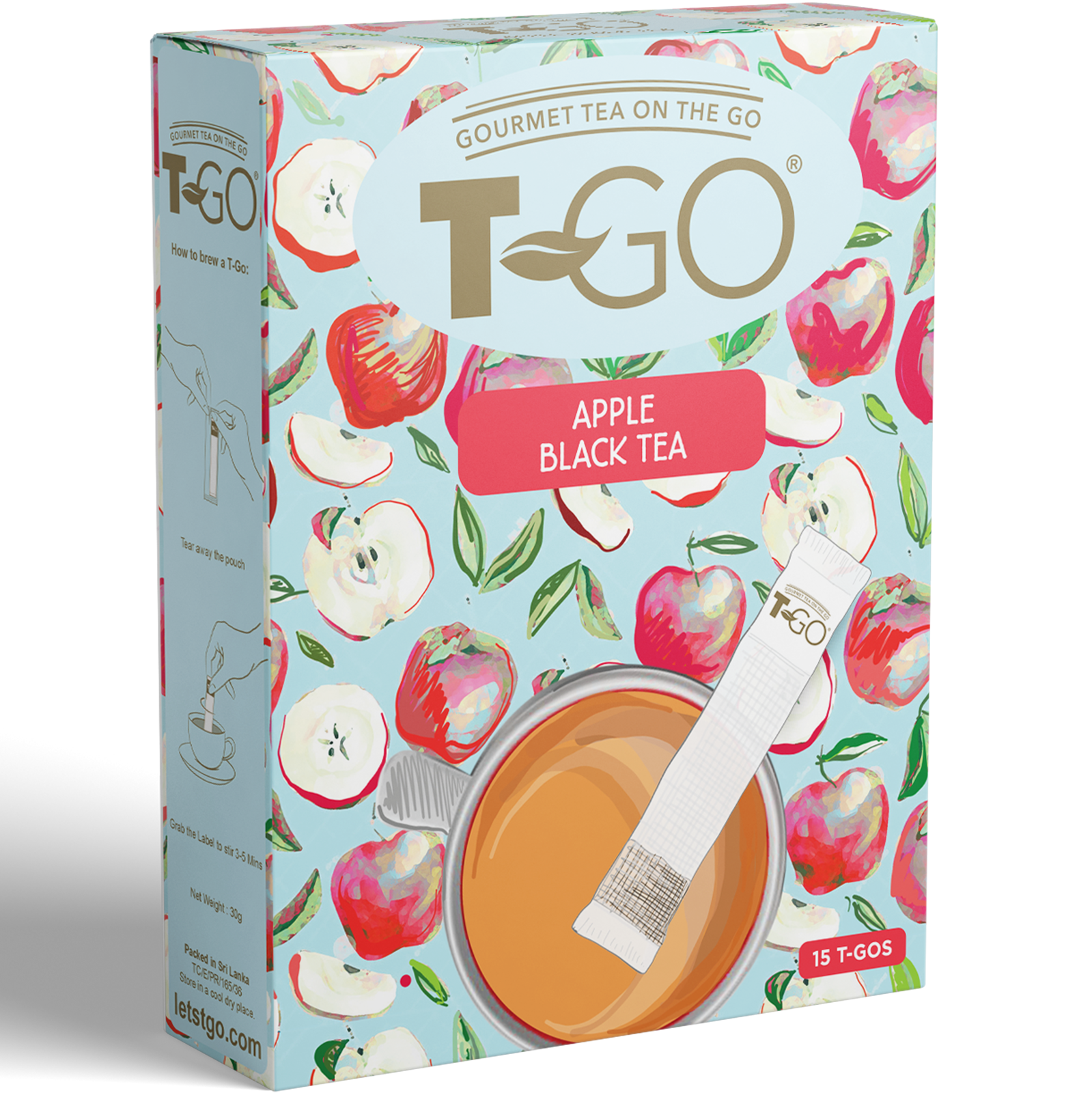 T-GO Apple Tea (15 Tea Bags) - Letstgo