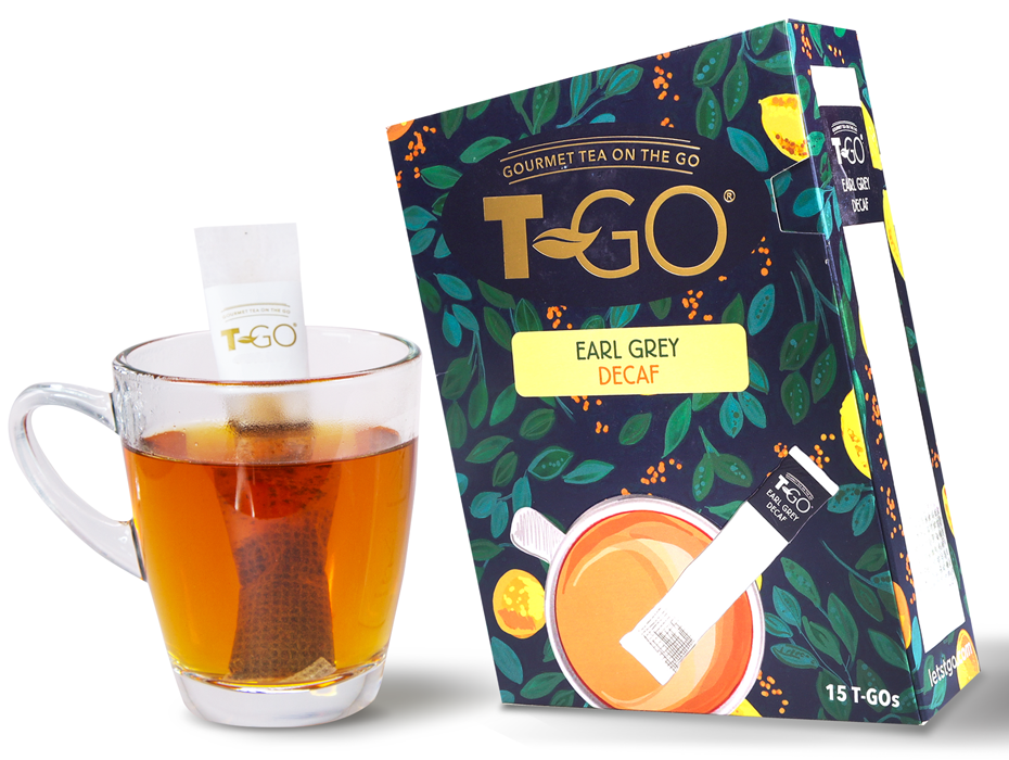 Earl Grey Decaf in Cup with TGO Pack