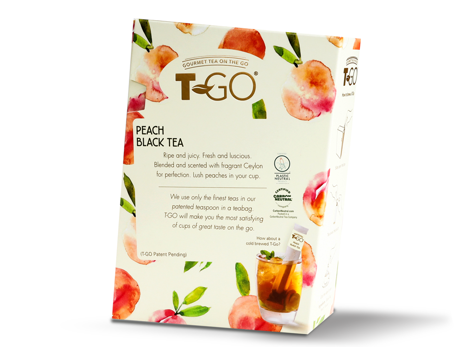 T-GO Peach Black Tea (15 Tea Bags) - Letstgo